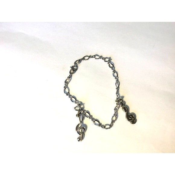 Sterling Silver Musical Notes Bracelet - Picture 3 of 4